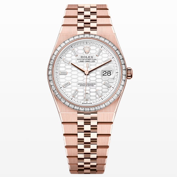 Rolex Land-Dweller 36 Everose gold and diamonds