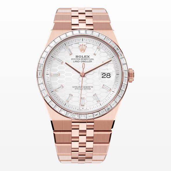 Rolex Land-Dweller 40 Everose gold and diamonds