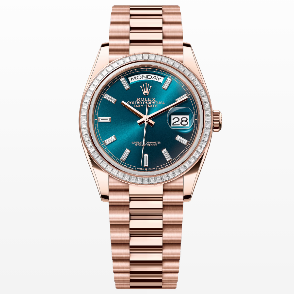 Rolex Day-Date 36 Everose gold and diamonds