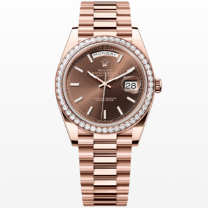 Rolex Day-Date 40 Everose gold and diamonds