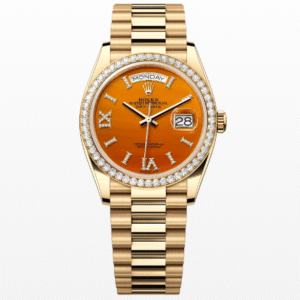 Rolex Day-Date 36 Oyster 36 mm yellow gold and diamonds