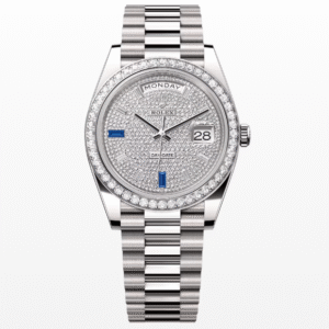 Rolex Day-Date 40 Oyster 40 mm white gold and diamonds