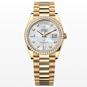 Rolex Day-Date 36 Oyster 36-mm yellow gold and diamonds