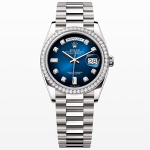 Rolex Day-Date 36 Oyster 36 mm white gold and diamonds