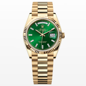 Rolex Day-Date 36 Oyster 36 mm yellow gold green