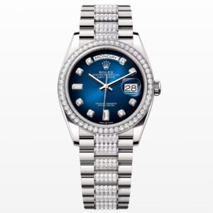Rolex Day-Date 36 Oyster 36 mm white gold and diamonds
