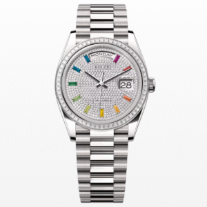 Rolex Day-Date 36 Oyster 36 mm white gold and diamonds 128399TBR