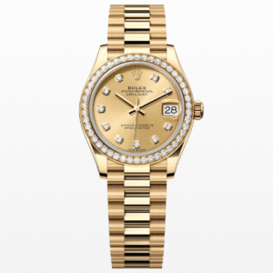 Rolex Datejust 31 Oyster 31 mm yellow gold and diamonds 278288RBR